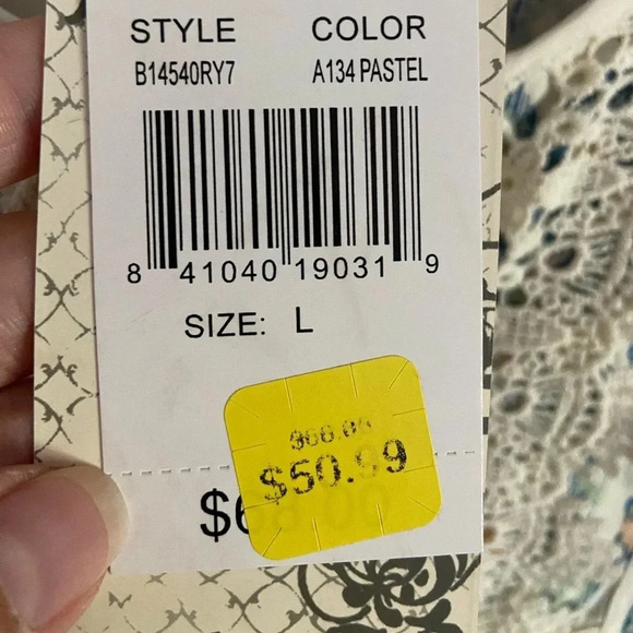 Black Rainn Floral Bohemian Mini Dress or Tunic Sz Large NWT - Picture 11 of 11